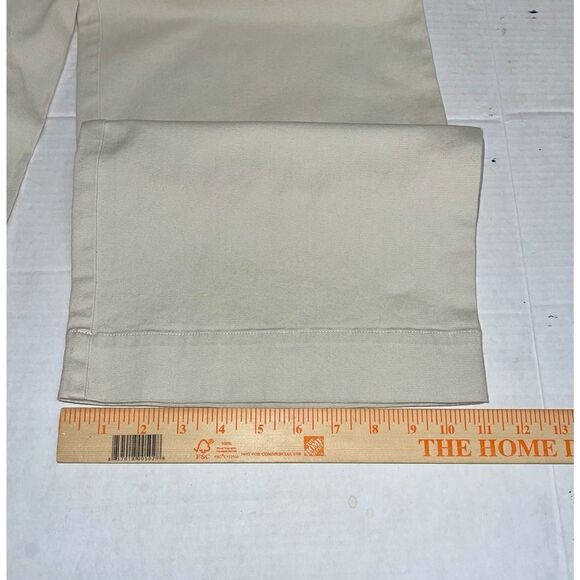 Talbots Heritage Tan Khaki Stretchy Flat Front Side Zip Pants Size 12 - Picture 3 of 12